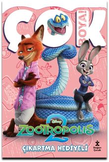 Zootropoli Çok Boya! Çıkartmalı Dev Boyama Kitabı Maske bulunur